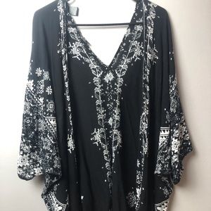 black and white chiffon
